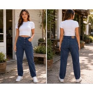 Vintage Express EXP Jeans Womens 9/10 Dark Wash High Waist Tapered Jeans 90s